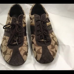 Coach Signature Logo Brown Sneakers Size 9.5M